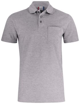 Basic Polo Pocket gråmelerad