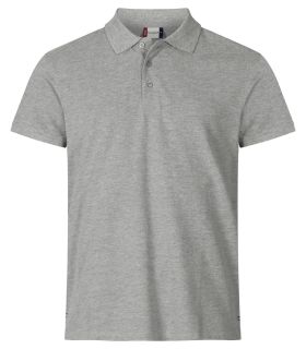 Heavy Premium Polo gråmelerad