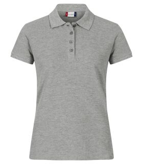 Heavy Premium Polo Women gråmelerad