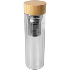 Bailey infusionsflaska i borsilikatglas med bambulock, 400 ml Transparent
