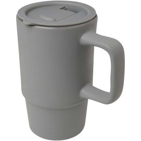 Carter 450 ml keramisk mugg med plastlock Grå