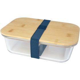 Roby lunchlåda i glas med bambulock Blå