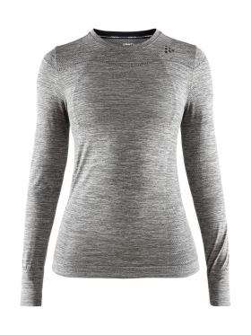 Fuseknit Comfort RN LS W Dk Grey Melange