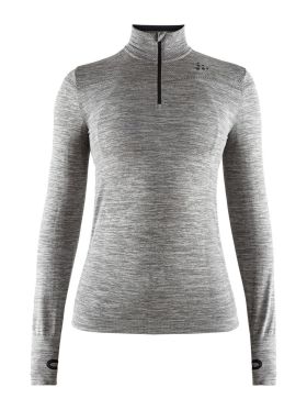 Fuseknit Comfort Zip W Dk Grey Melange