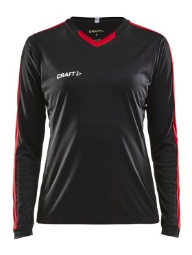 Progress Jersey Contrast LS W Black/Bright Red