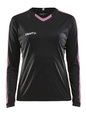 Progress Jersey Contrast LS W Black/Pop