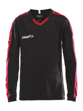 Progress Jersey Contrast LS JR Black/Bright Red