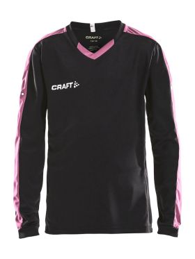 Progress Jersey Contrast LS JR Black/Pop
