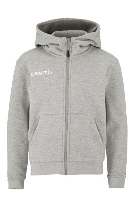 Community 2.0 Logo Fz Hoodie Jr Grå