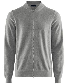 Brockton Cotton Full Zip Grå