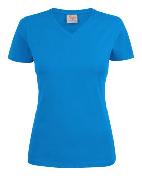 Heavy V-neck Lady Oceanblå