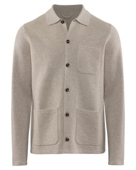 Altino Knitted Overshirt Beige