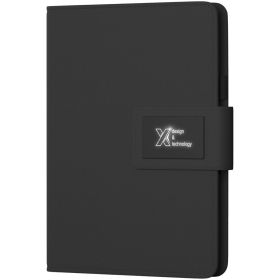 SCX.design O16 light-up A5-anteckningsbok med powerbank Svart