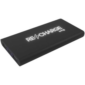 SCX.design P40 10 000 mAh upplyst trådlös powerbank i gummi Svart