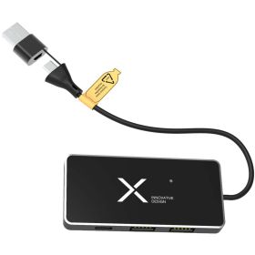 SCX.design H20 8-i-1 USB-hubb med dubbla ingångar och sex portar Svart