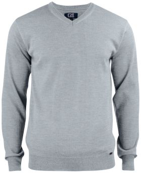 Everett V-neck Men Grey Melange