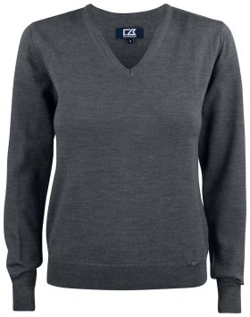 Everett V-neck Women Anthracite melange