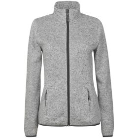 Lady Knitted Fleece Jacket Grå