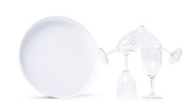Glas och bricka neutral