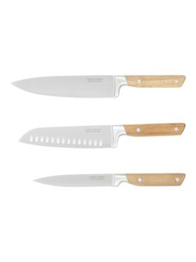 Knivset återvunnet stål Silver