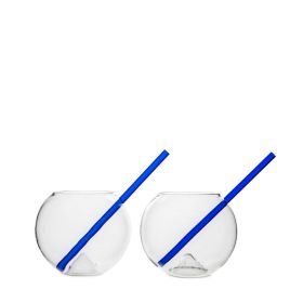 Glas med sugrör Magaluf 2-pack