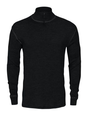 3107 UNDERTRÖJA MED POLO ULL Svart