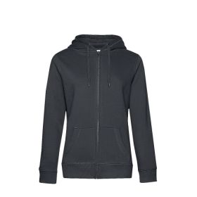 QUEEEN Huvtröja med dragkedja/ dam Mörkgrå