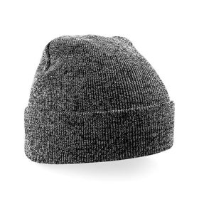 Original stickad mössa med uppvikt kant  Antique Grey
