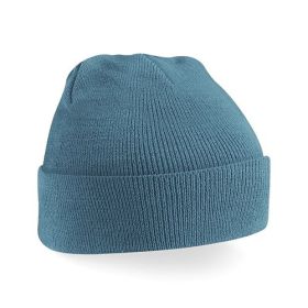 Original stickad mössa med uppvikt kant  Airforce Blue
