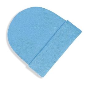 Original stickad mössa med uppvikt kant  Sky Blue