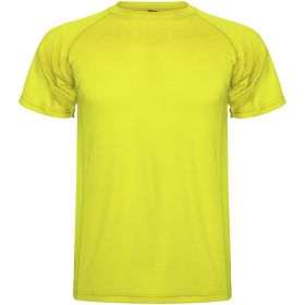 Montecarlo kortärmad funktions t-shirt för barn Gul