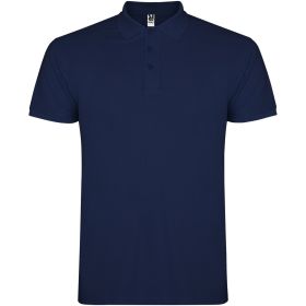 Star kortärmad pikétröja för barn Navy Blue