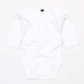 Ekologisk långärmad body till bebis White