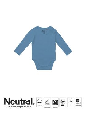 Babybody med långa ärmar Dusty Indigo