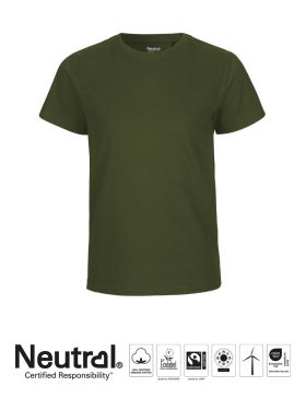 Barn T-shirt Militärgrön