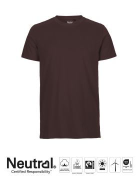 Herr Fitted T-shirt Brun