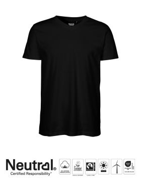 Herr V-neck T-shirt Svart