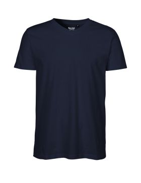 Herr V-neck T-shirt Marinblå