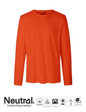 Herr T-shirt med långa ärmar Orange