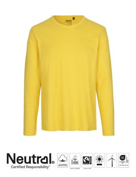 Herr T-shirt med långa ärmar Gul