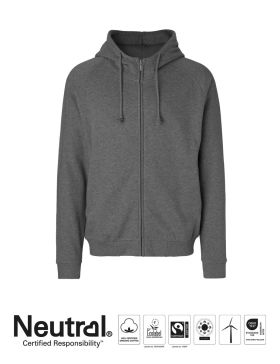Unisex Huvjacka med dold dragkedja Dark Heather