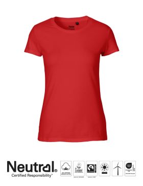 Dam Fitted T-shirt Röd