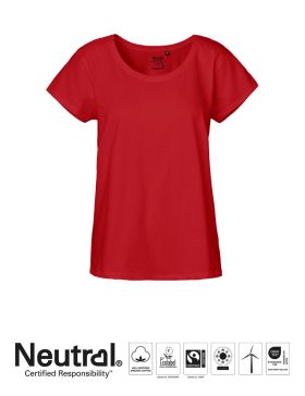 Dam T-shirt Loose Fit Röd