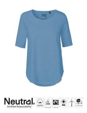 Dam T-shirt med halvlång ärm Ljusblå