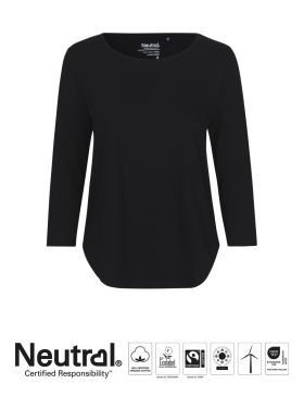 Dam T-shirt med 3/4 ärm Svart