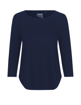 Dam T-shirt med 3/4 ärm Marinblå