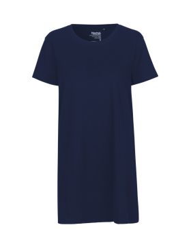 Dam T-shirt i lång modell Marinblå