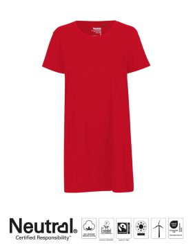 Dam T-shirt i lång modell Röd