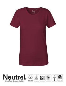 Dam Interlock T-shirt Mörkröd