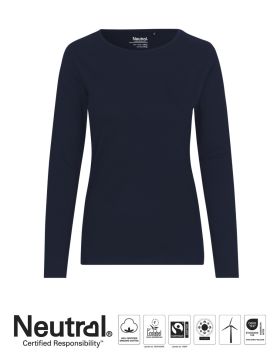 Dam T-shirt med långa ärmar Marinblå